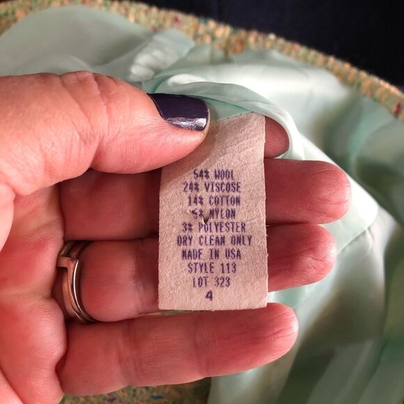 Bergdorf Goodman IMPASSE New York Double-Breasted Tweed Jacket Green - 4 - Picture 16 of 16